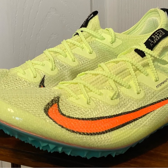 Nike Zoom Superfly Elite 2 Track Spikes Cleats Barely Volt CD4382-700 Mens Sz 14 - Picture 2 of 10